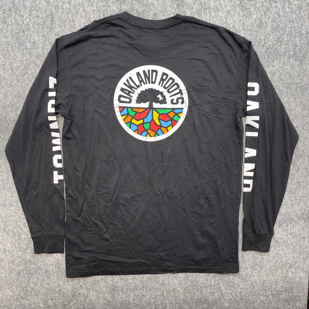 Oaklandish Oakland Roots Shirt Mens XL Black Long Sleeve Townbiz Graphic